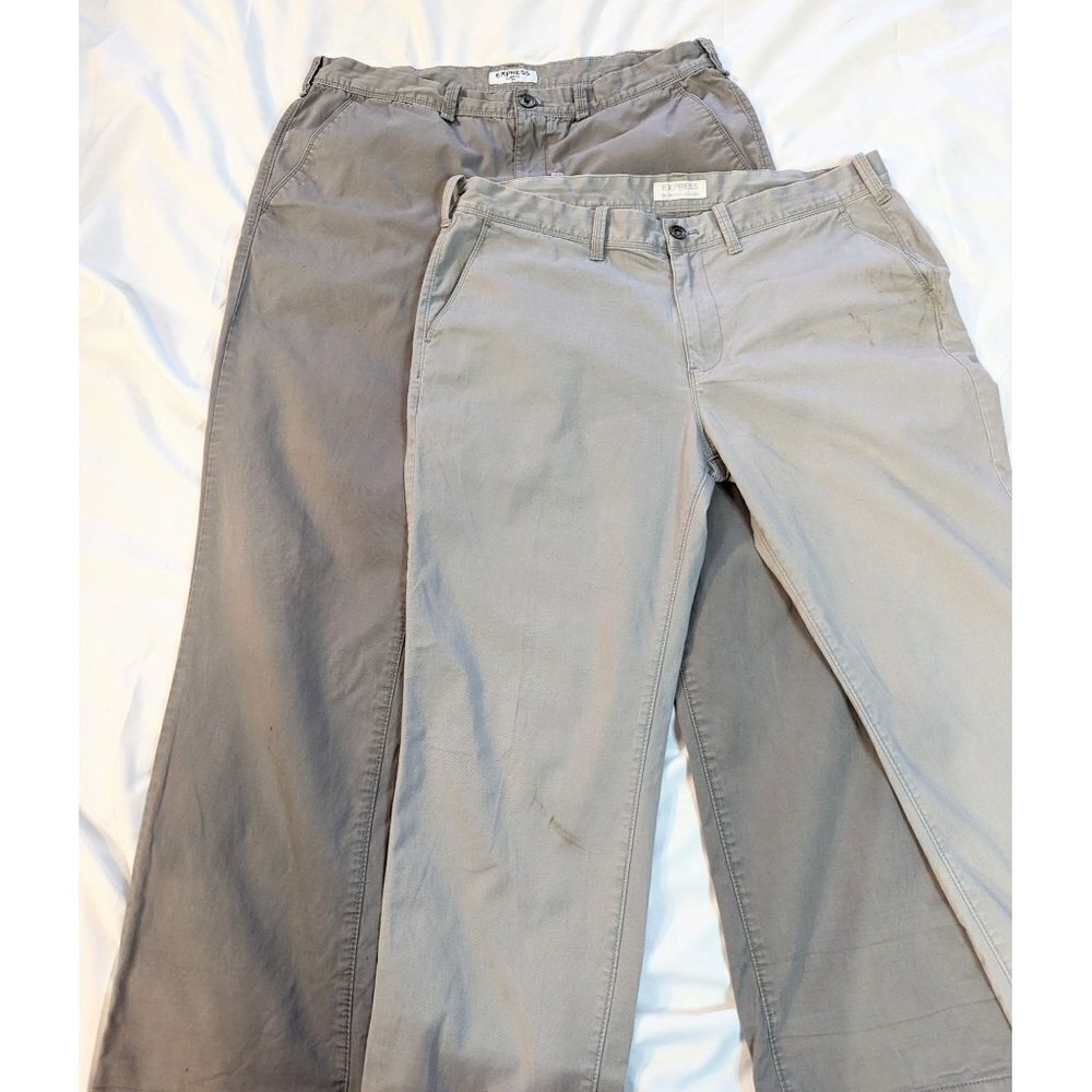 BUNDLE! MEN Express Slim Skinny Straight Leg Casual Relaxed Slack Pants Sz 36